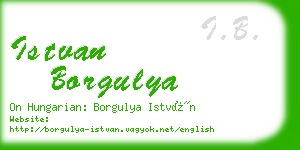 istvan borgulya business card